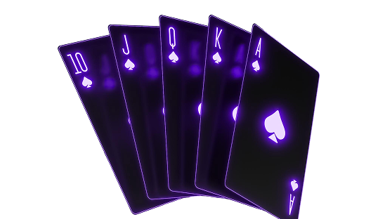 Purple poker chips